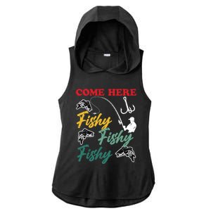 Angler Come Here Fischi Fischi Fischi Funny Fishing Gift Ladies PosiCharge Tri-Blend Wicking Draft Hoodie Tank