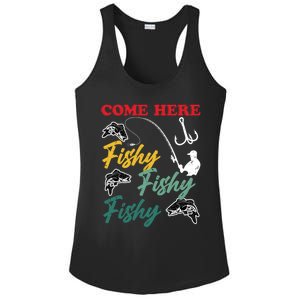 Angler Come Here Fischi Fischi Fischi Funny Fishing Gift Ladies PosiCharge Competitor Racerback Tank