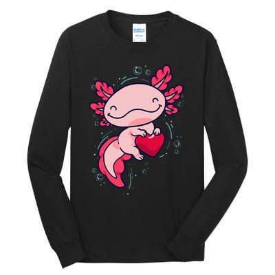 Axolotl Cute Heart Tall Long Sleeve T-Shirt