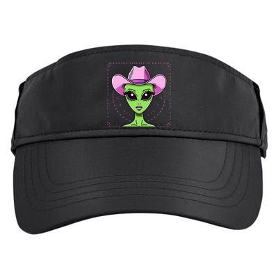 Alien Cowgirl Howdy Western Space Lover Yeehaw Texas Women Adult Drive Performance Visor