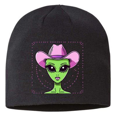 Alien Cowgirl Howdy Western Space Lover Yeehaw Texas Women Sustainable Beanie