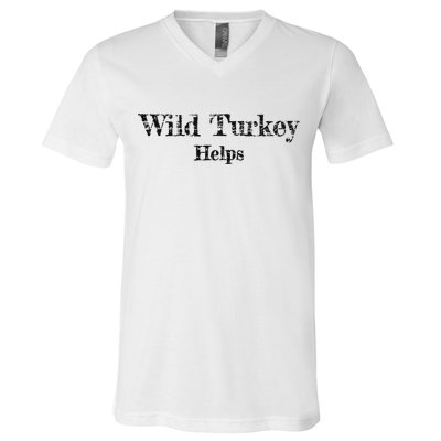 Al Co Hall Inc. Wild Turkey Distressed V-Neck T-Shirt