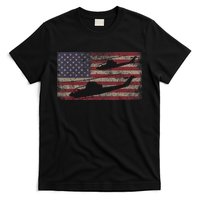 AH1 Cobra Helicopter Military USA American Flag T-Shirt