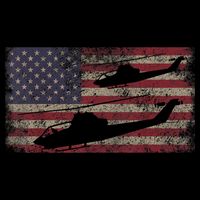 AH1 Cobra Helicopter Military USA American Flag T-Shirt