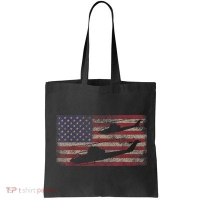 AH1 Cobra Helicopter Military USA American Flag Bag