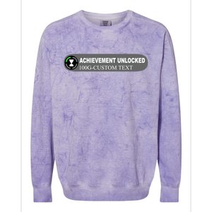 Achievement Unlocked Custom Personalize Text Colorblast Crewneck Sweatshirt