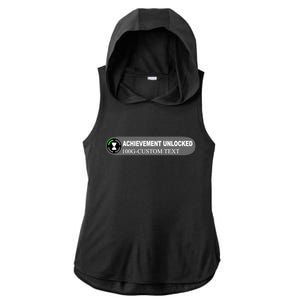 Achievement Unlocked Custom Personalize Text Ladies PosiCharge Tri-Blend Wicking Draft Hoodie Tank