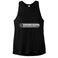 Achievement Unlocked Custom Personalize Text Ladies PosiCharge Tri-Blend Wicking Tank