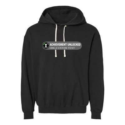 Achievement Unlocked Custom Personalize Text Garment-Dyed Fleece Hoodie