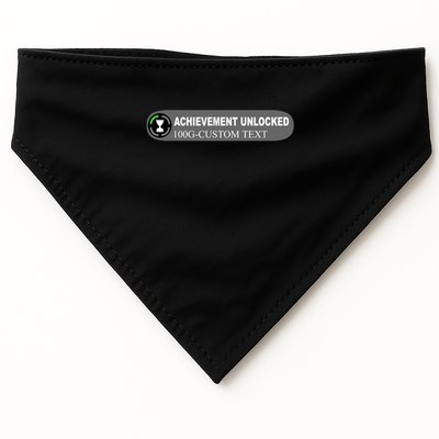 Achievement Unlocked Custom Personalize Text USA-Made Doggie Bandana