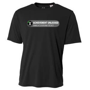 Achievement Unlocked Custom Personalize Text Cooling Performance Crew T-Shirt