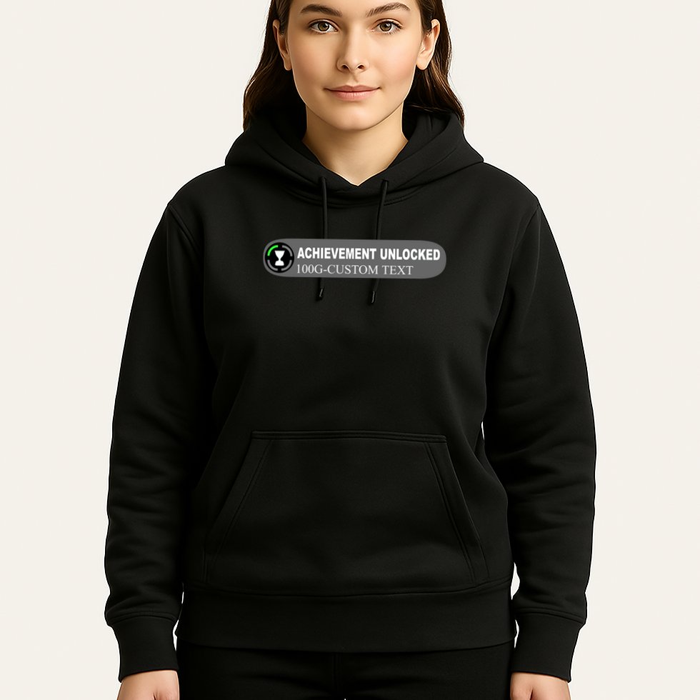 Achievement Unlocked Custom Personalize Text Hoodie