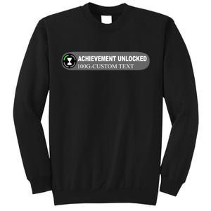 Achievement Unlocked Custom Personalize Text Sweatshirt