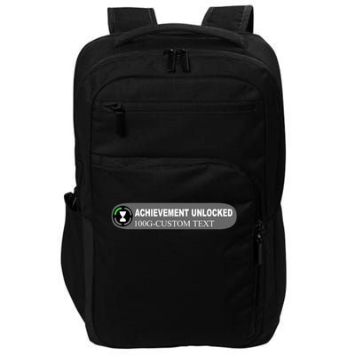 Achievement Unlocked Custom Personalize Text Impact Tech Backpack