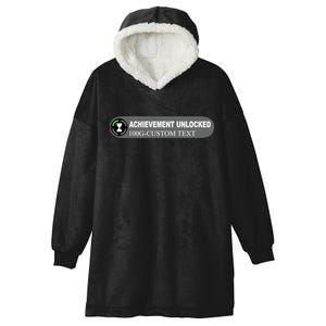 Achievement Unlocked Custom Personalize Text Hooded Wearable Blanket