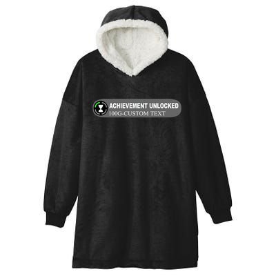 Achievement Unlocked Custom Personalize Text Hooded Wearable Blanket