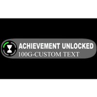 Achievement Unlocked Custom Personalize Text Bumper Sticker