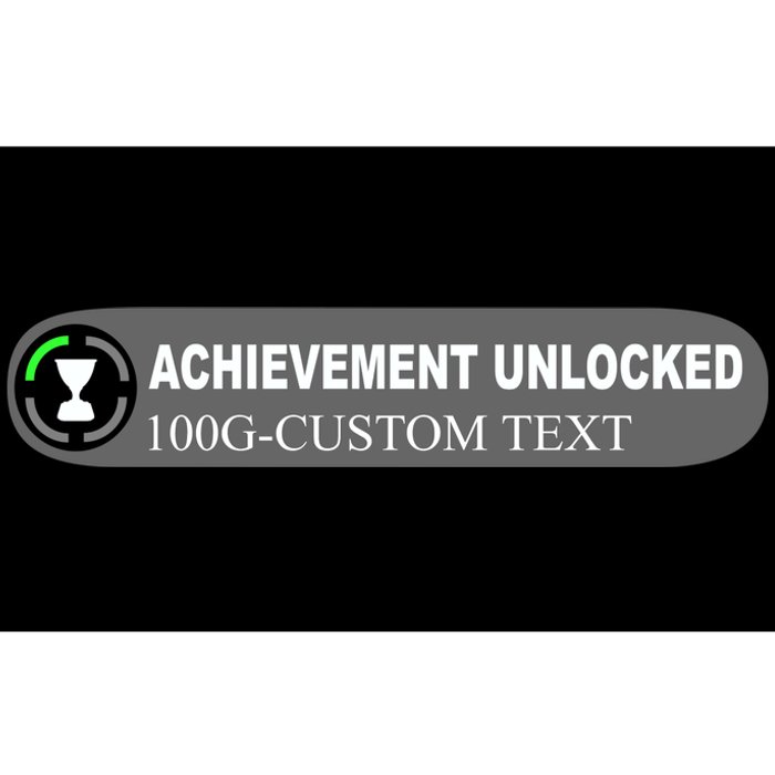 Achievement Unlocked Custom Personalize Text Bumper Sticker