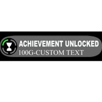 Achievement Unlocked Custom Personalize Text Bumper Sticker