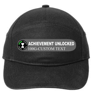 Achievement Unlocked Custom Personalize Text 7-Panel Snapback Hat