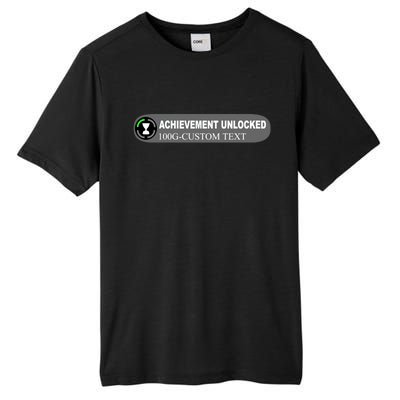 Achievement Unlocked Custom Personalize Text Tall Fusion ChromaSoft Performance T-Shirt