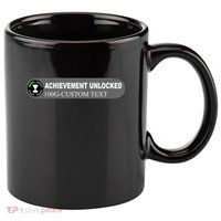 Achievement Unlocked Custom Personalize Text 11oz C Handle Ceramic Mug