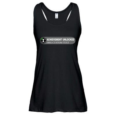 Achievement Unlocked Custom Personalize Text Ladies Essential Flowy Tank