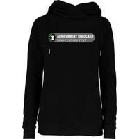 Achievement Unlocked Custom Personalize Text Womens Funnel Neck Pullover Hood