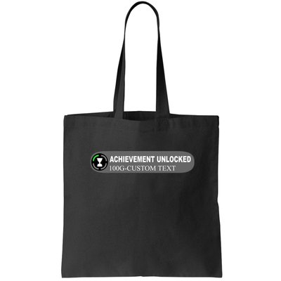 Achievement Unlocked Custom Personalize Text Bag