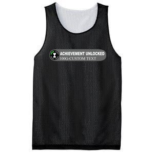 Achievement Unlocked Custom Personalize Text Mesh Reversible Basketball Jersey Tank