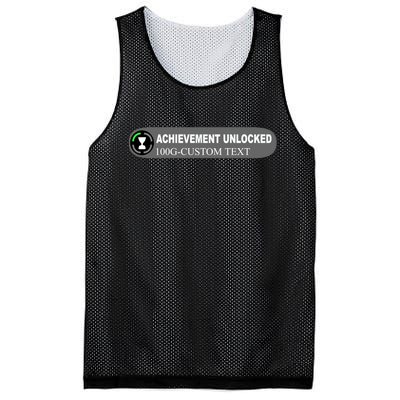 Achievement Unlocked Custom Personalize Text Mesh Reversible Basketball Jersey Tank