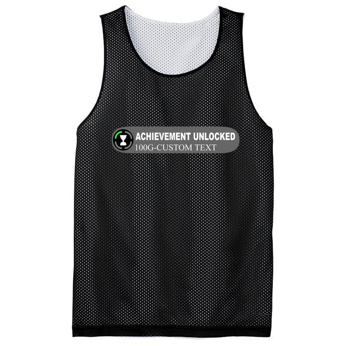 Achievement Unlocked Custom Personalize Text Mesh Reversible Basketball Jersey Tank