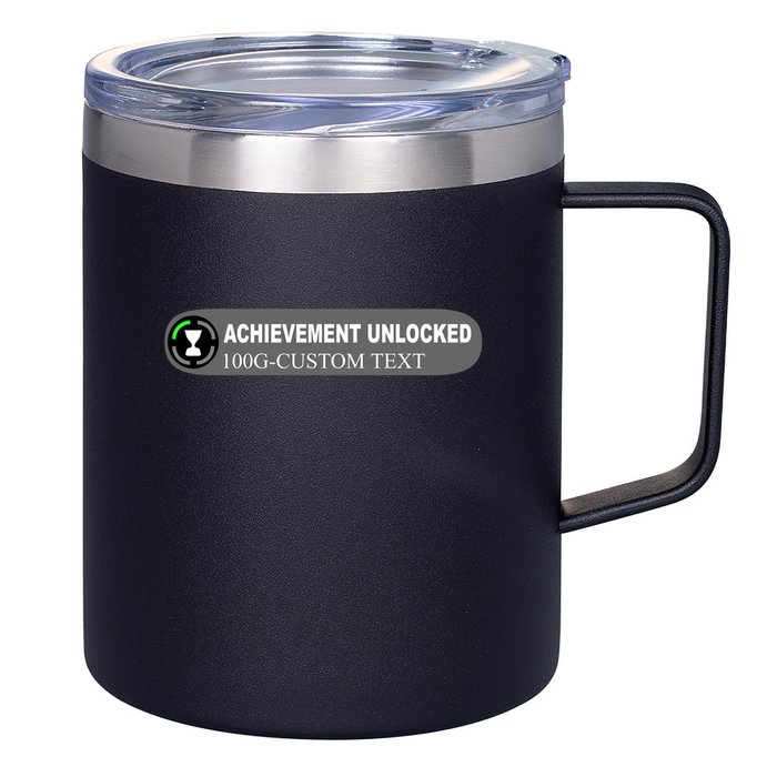 Achievement Unlocked Custom Personalize Text 12oz Stainless Steel Coffee Mug