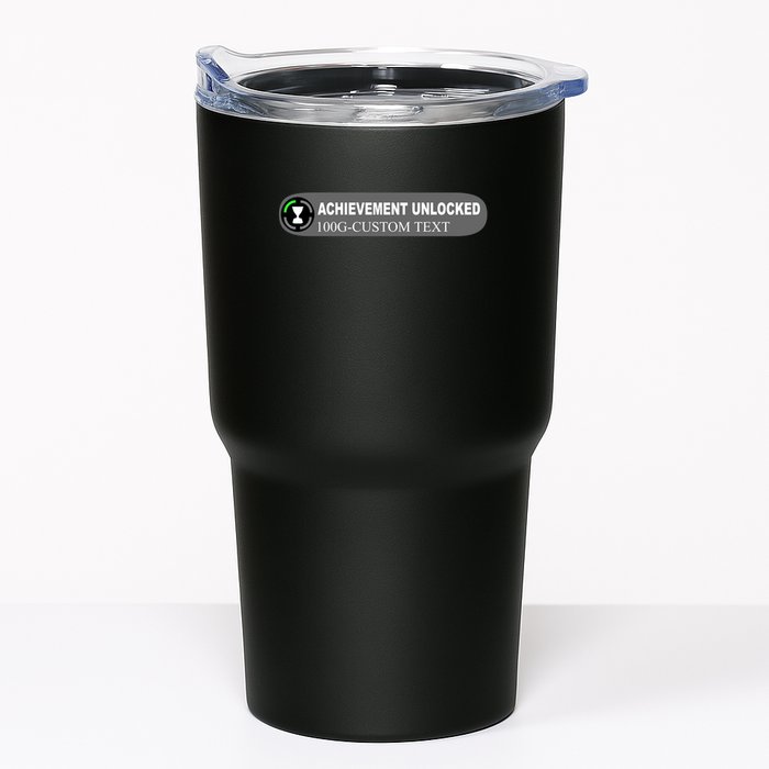 Achievement Unlocked Custom Personalize Text Tumbler