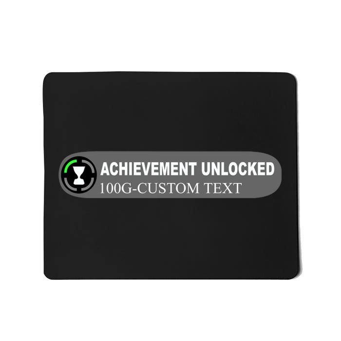 Achievement Unlocked Custom Personalize Text Mousepad