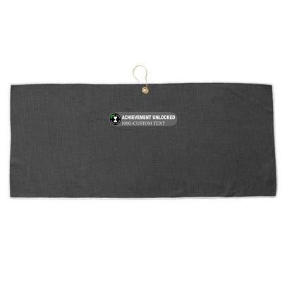 Achievement Unlocked Custom Personalize Text Large Microfiber Waffle Golf Towel
