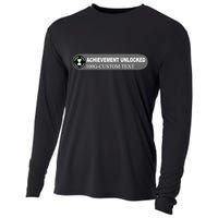 Achievement Unlocked Custom Personalize Text Cooling Performance Long Sleeve Crew