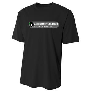 Achievement Unlocked Custom Personalize Text Performance Sprint T-Shirt