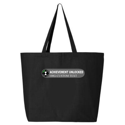 Achievement Unlocked Custom Personalize Text 25L Jumbo Tote