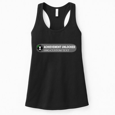 Achievement Unlocked Custom Personalize Text Womens Tank Top