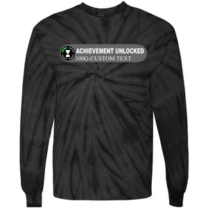 Achievement Unlocked Custom Personalize Text Tie-Dye Long Sleeve Shirt