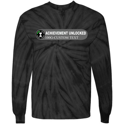 Achievement Unlocked Custom Personalize Text Tie-Dye Long Sleeve Shirt