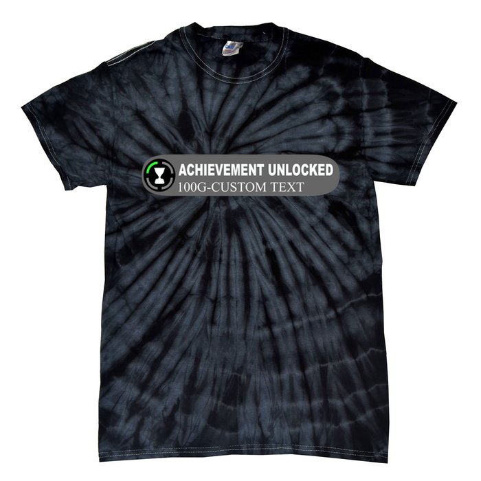 Achievement Unlocked Custom Personalize Text Tie-Dye T-Shirt