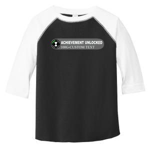 Achievement Unlocked Custom Personalize Text Toddler Fine Jersey T-Shirt