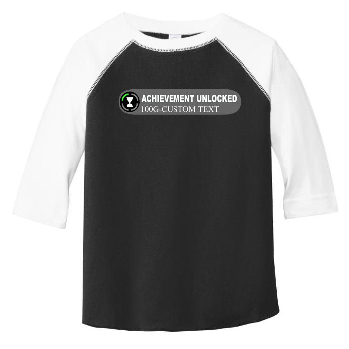 Achievement Unlocked Custom Personalize Text Toddler Fine Jersey T-Shirt