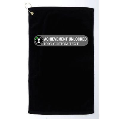 Achievement Unlocked Custom Personalize Text Golf Towel