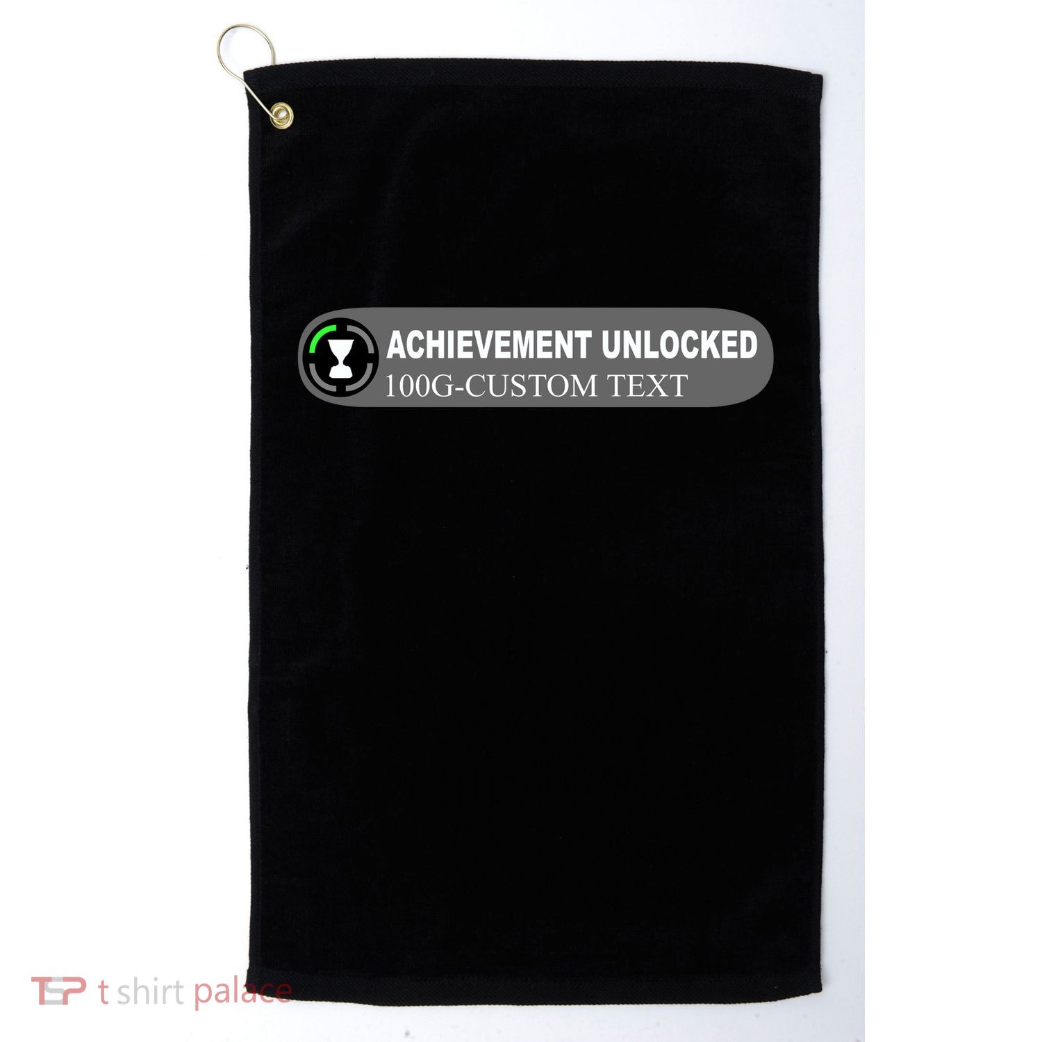 Achievement Unlocked Custom Personalize Text Golf Towel