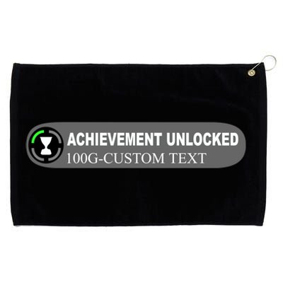 Achievement Unlocked Custom Personalize Text Grommeted Golf Towel