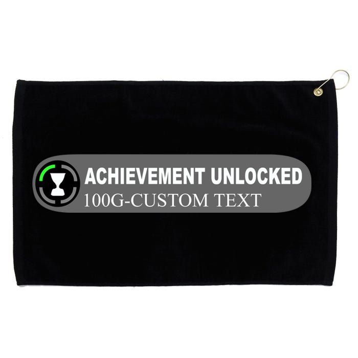 Achievement Unlocked Custom Personalize Text Grommeted Golf Towel