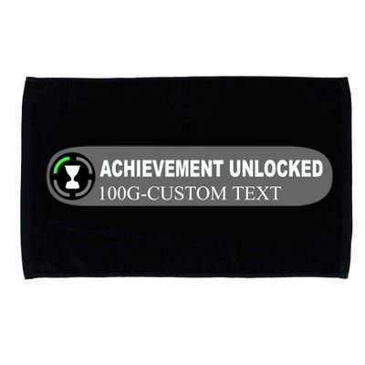 Achievement Unlocked Custom Personalize Text Microfiber Hand Towel